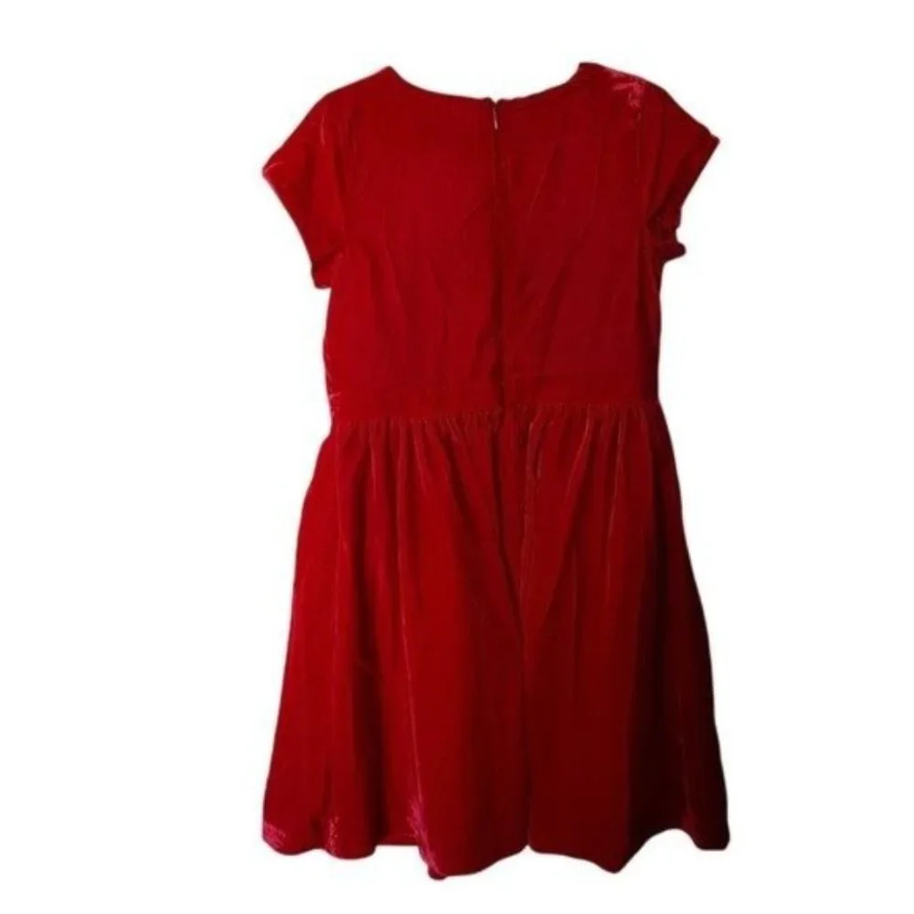 Gymboree Fun & Fancy‎ Dressed Up Christmas Holiday Red Velvet Dress Sz 6 Girls